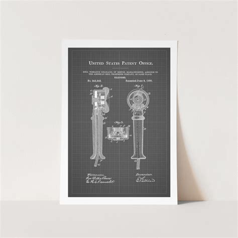 Telephone Patent Art Print