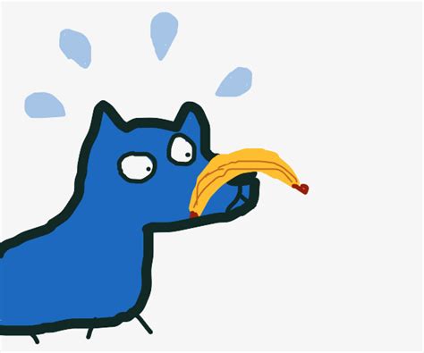 a dog eating a banana - Drawception