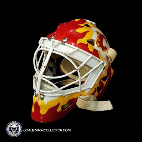 Mike Vernon Game Worn Goalie Mask 1989 Calgary Flames Painted by Greg – Goalie Mask Collector