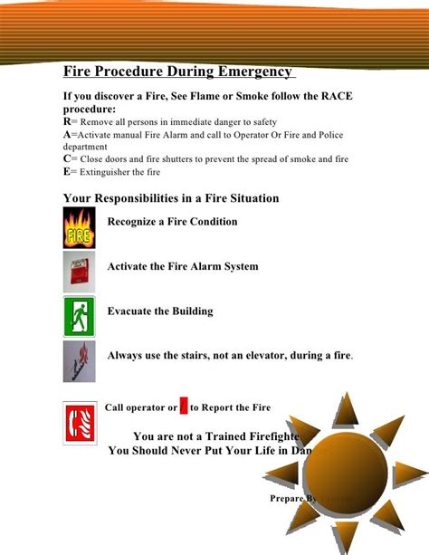 Fire Procedure During Emergency