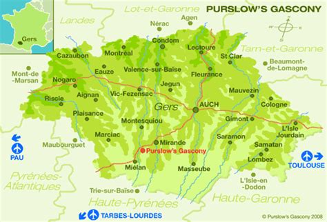 Map of Gascony, Map of Gers and its neighbouring départements | Map, Let it be, Nostalgia