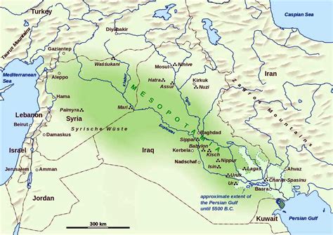 Physical Geography Of Mesopotamia Map