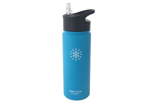 Smart Flask Stainless Steel Water Bottle Vacuum Insulated, 18 fl oz, Biteproof Lid. Perfect Size ...