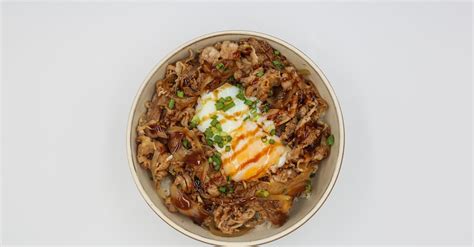 Gyudon with Egg · Free Stock Photo