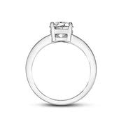 Stainless Steel Round Stone Solitaire Engagement Ring 1.25 ct