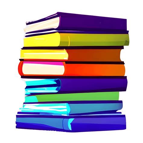 Colorful Reading Books Clip Art · Creative Fabrica