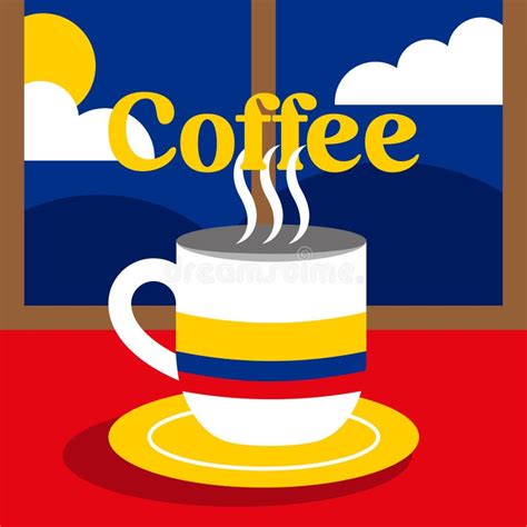 Delicious Colombian Coffee Cup Stock Vector - Illustration of coffee, leafs: 278542408