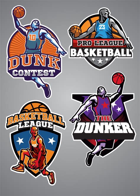 basketball badge design collection 21521560 Vector Art at Vecteezy