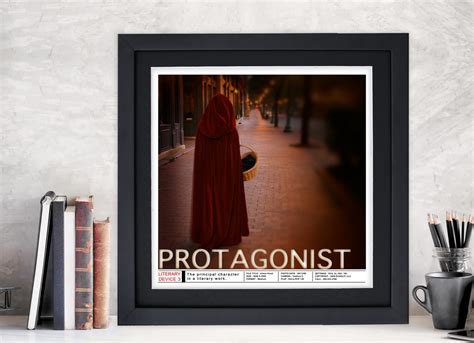 Literary Device Protagonist Poster. For Classroom, Office, Home or Library. - Echo-Lit