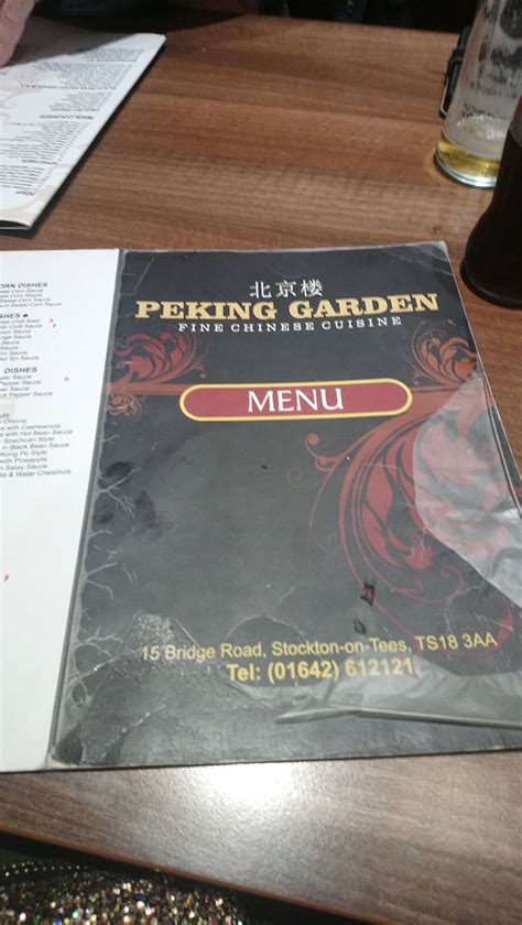 Menu at Peking Garden restaurant, Stockton-on-Tees