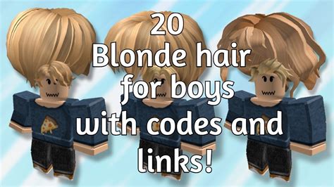 20 BLONDE hairs for boys with codes and links! Glam Game + Roblox - YouTube