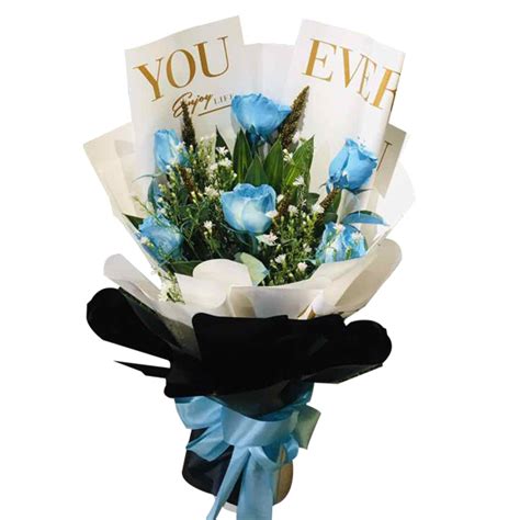 Delivery Dozen of Blue Roses in Bouquet to Cebu Only