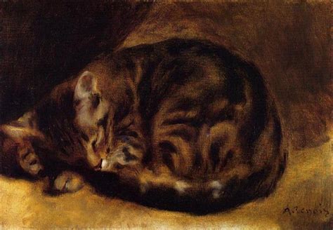 Sleeping Cat, 1862 - Pierre-Auguste Renoir - WikiArt.org