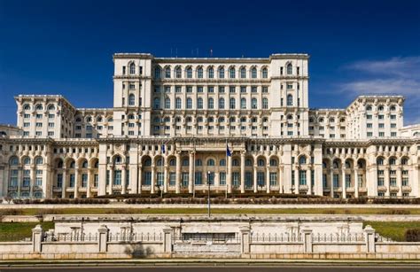 Parliament of Romania Building Facade, Bucharest Stock Image - Image of ...