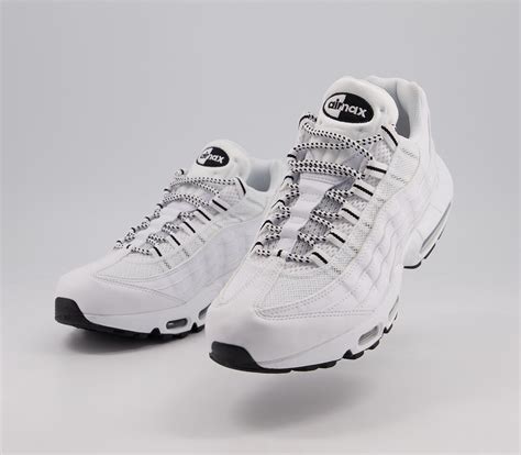 Nike Air Max 95 Trainers White White Black Le - Nike Air Max 95