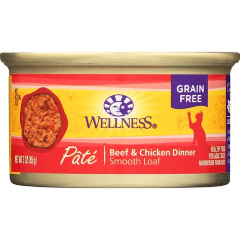 Wellness Pet Products Cat Food - Beef and Chicken - Case of 24 - 3 oz. | Cat Food | Foodtown