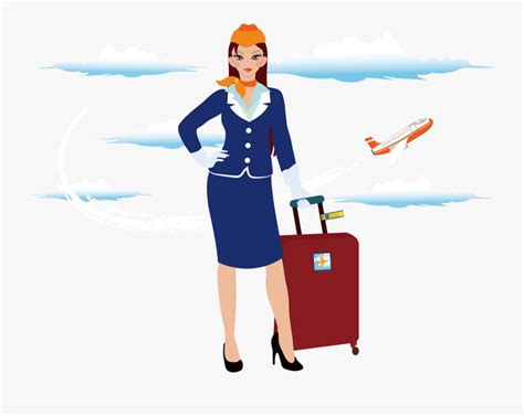 Transparent Flight Attendant Png - Clip Art Flight Attendant , Free ...