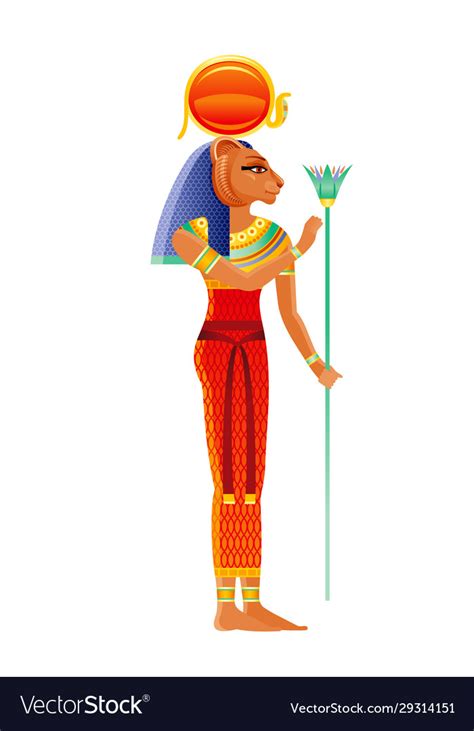 Sekhmet egyptian goddess lioness deity ancient Vector Image