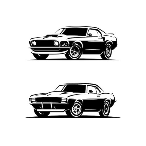 Premium Vector | Muscle car vector illustrations.