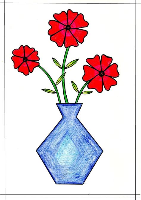 flower pot drawing