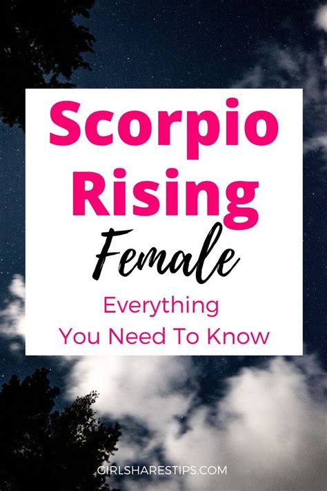 Scorpio Rising Female: Scorpio Ascendant Woman Personality Traits ...