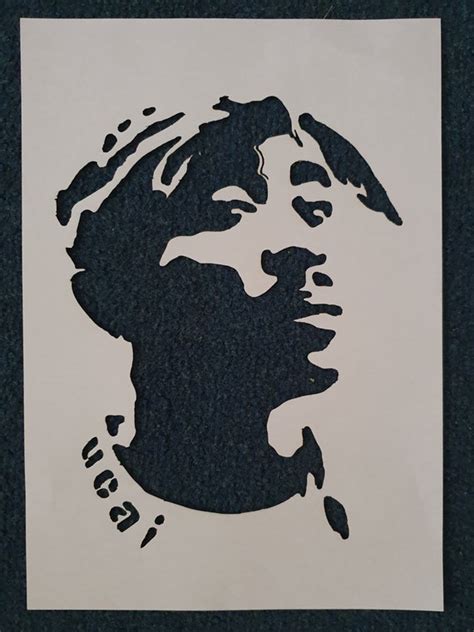 A4 Tupac Stencil Laser Cut Precision - Etsy