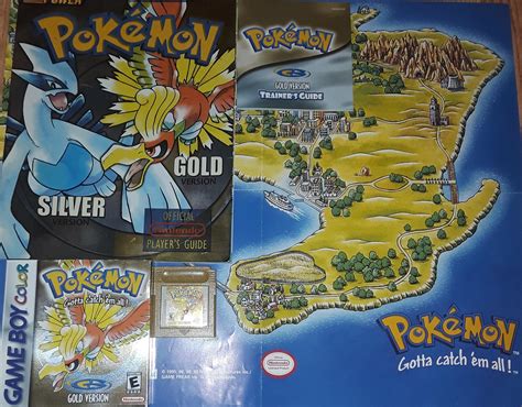 Pokemon gold with strategy guide and map : r/retrogaming