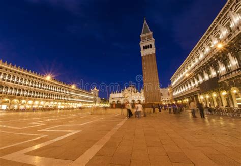 San Marco Square at Night. Venice Travel Stock Photo - Image of tourist ...