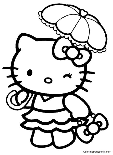 Hello Kitty coloring sheet Coloring Page - Free Printable Coloring Pages