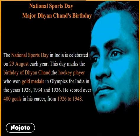 Top 20 National Sports Day Quotes | A Tribute to Major Dhyan Chand | National sports day ...