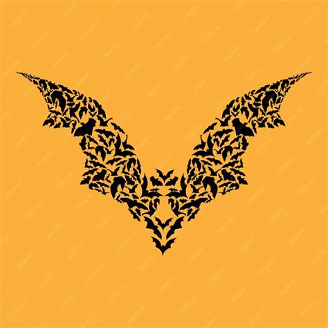 Premium Vector | Flying bat silhouette halloween