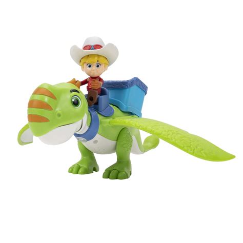 Dino Ranch Jon and Thunderbolt - 3-Inch Jon Figure with 12-Inch Flying Dino Figure - Sounds ...