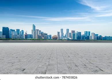 Hangzhou City Architectural Landscape Skyline Road Stock Photo ...