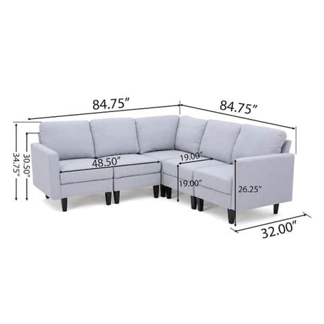 4 Seater L Shaped Sofa Dimensions | Baci Living Room