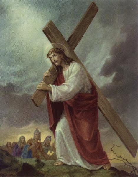 Jesus Carrying The Cross Painting at PaintingValley.com | Explore collection of Jesus Carrying ...