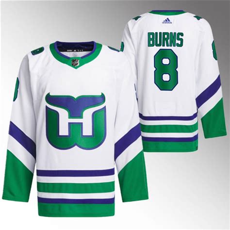 Men's Carolina Hurricanes #8 Brent Burns White 2023-24 Stitched Jersey ...