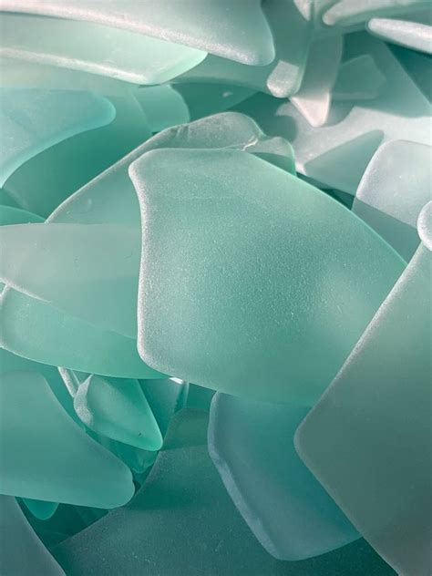 50-70mm Light Seafoam Blue Green Large Tumbled Seaglass Large Sea Glass Place Cards Name Cards ...