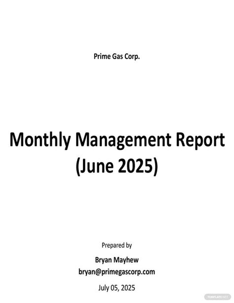 Asset Management Monthly Report Template - Google Docs, Word, Apple ...