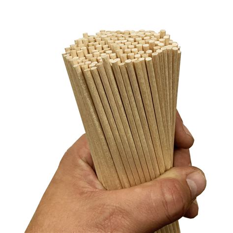 Set of 400 wooden sticks (3.5 mm x 20 cm, birch wood) (Wood, Tools & Deco)