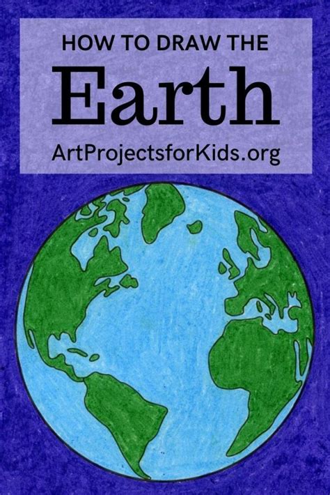 Learn how to draw the Earth with this easy step by step tutorial. #artprojects # ...