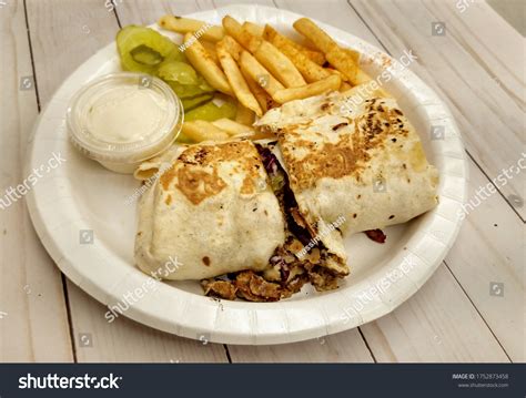 Chicken Shawarma Platter Fries Stock Photo 1752873458 | Shutterstock