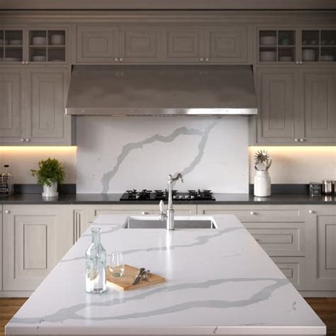 SILESTONE Eternal Bianco Calacatta Quartz from Rockford Stone