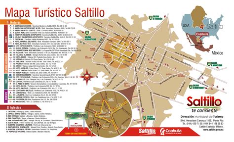 Tourist map of Saltillo - Full size