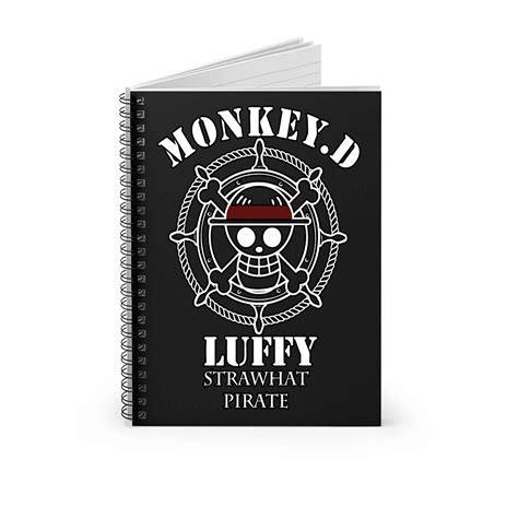 Monkey D Luffy Strawhat Pirate One Piece Anime Spiral Notebook