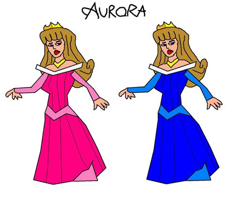 Princess Aurora Dress In Pink And Blue Colors by ESPIOARTWORK-102 on ...