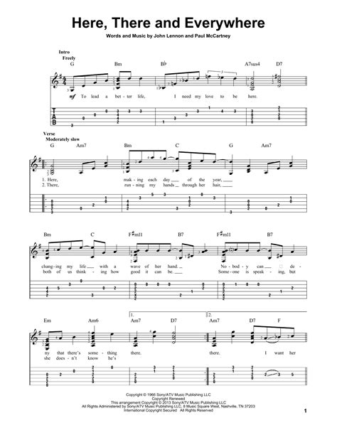 Here, There And Everywhere by The Beatles - Solo Guitar - Guitar Instructor