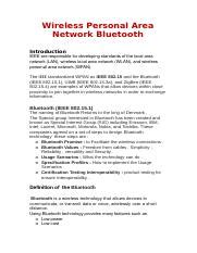 Wireless Personal Area Network Bluetooth.docx - Wireless Personal Area ...