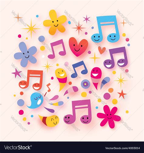 Happy music background Royalty Free Vector Image