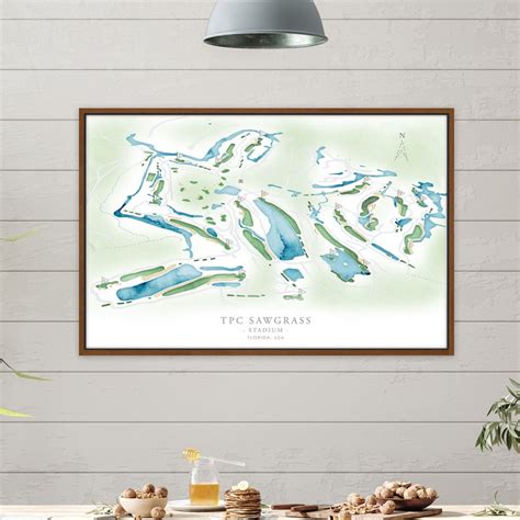 TPG Sawgrass Golf Course Layout Map. Florida Golf Print Golf - Etsy