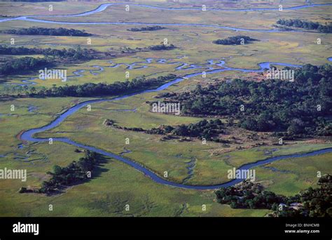 Usa Georgia Aerial View Sea Island Golden Isles Georgia Coast Marsh ...